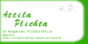 attila plichta business card